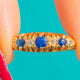 Edwardian 18ct Gold Five Stone Sapphire Diamond Boat Ring