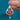9ct Gold Antique Pink Paste & Rice Pearl Pendant