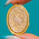 Antique 9ct Gold Engraved Oval Locket