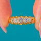 18ct Gold 1.00ct Old Mine-Cut Diamond Five Stone Boat Ring