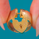 Chunky Chester 9ct Gold Heart Padlock Ring c.1915