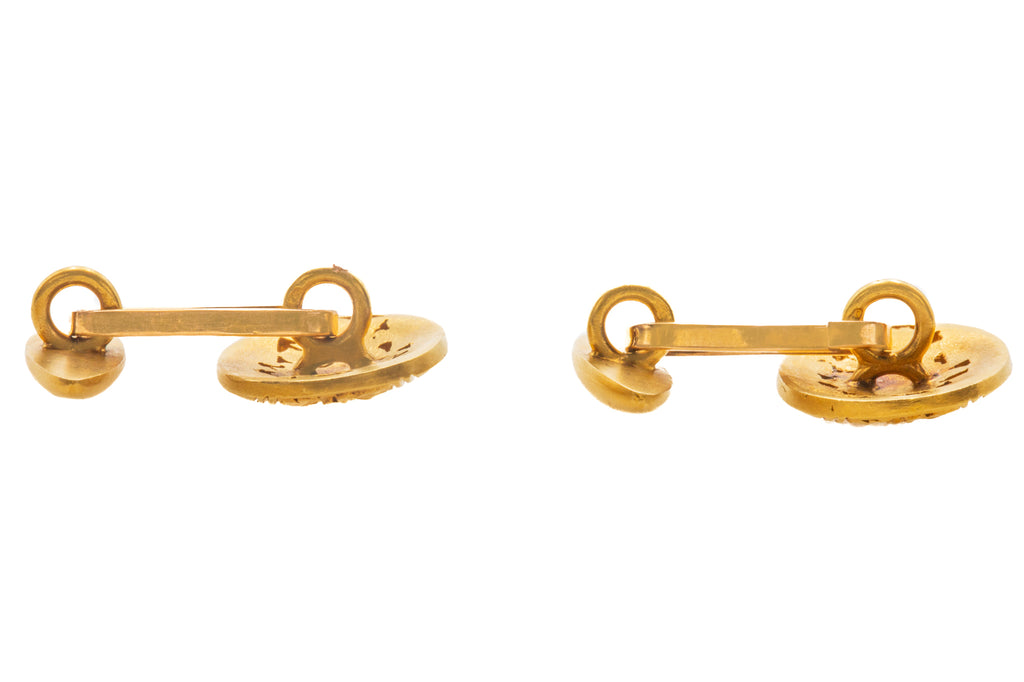 Antique French 18ct Gold Acorn Cufflinks