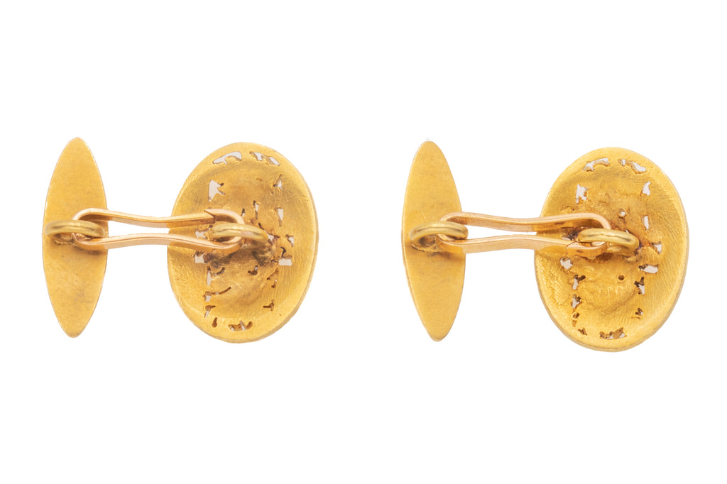 Antique French 18ct Gold Acorn Cufflinks