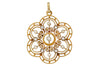 Antique 18ct Gold Diamond Pearl 'Flower' Pendant