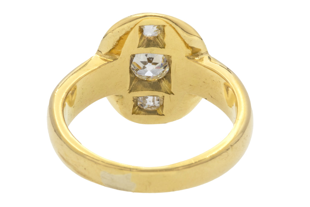 Antique 18ct Gold Diamond Signet Ring