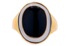 Antique 9ct Gold Banded Agate Ring
