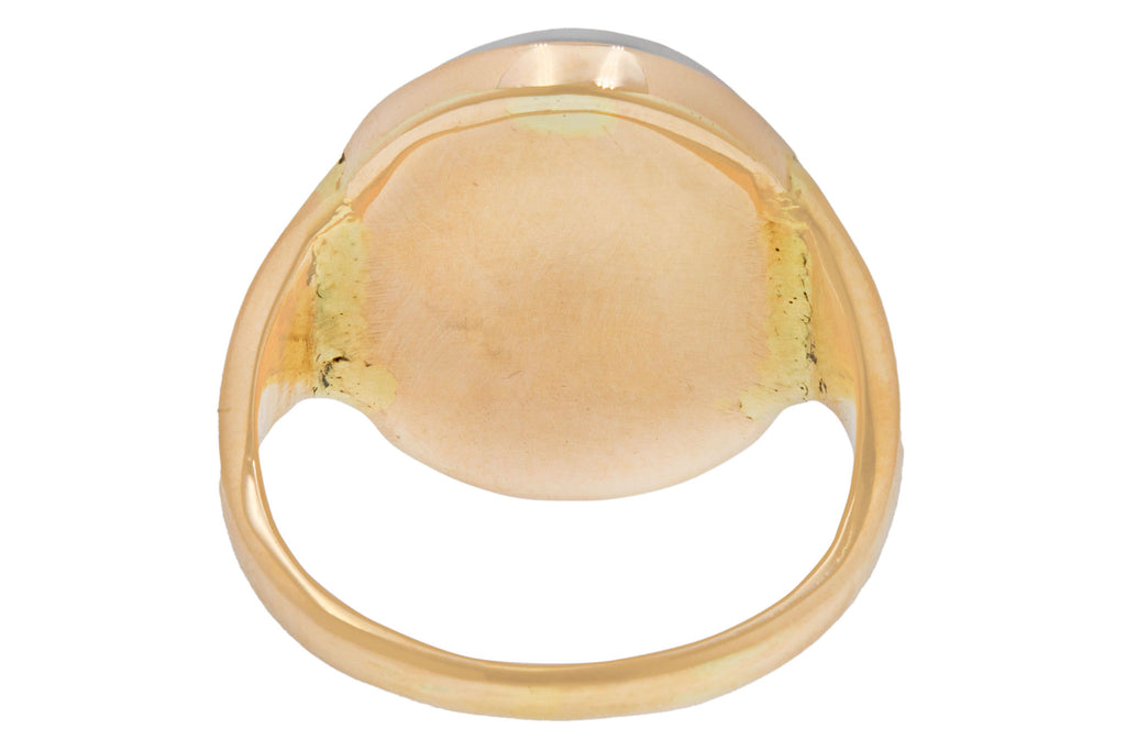 Antique 9ct Gold Banded Agate Ring