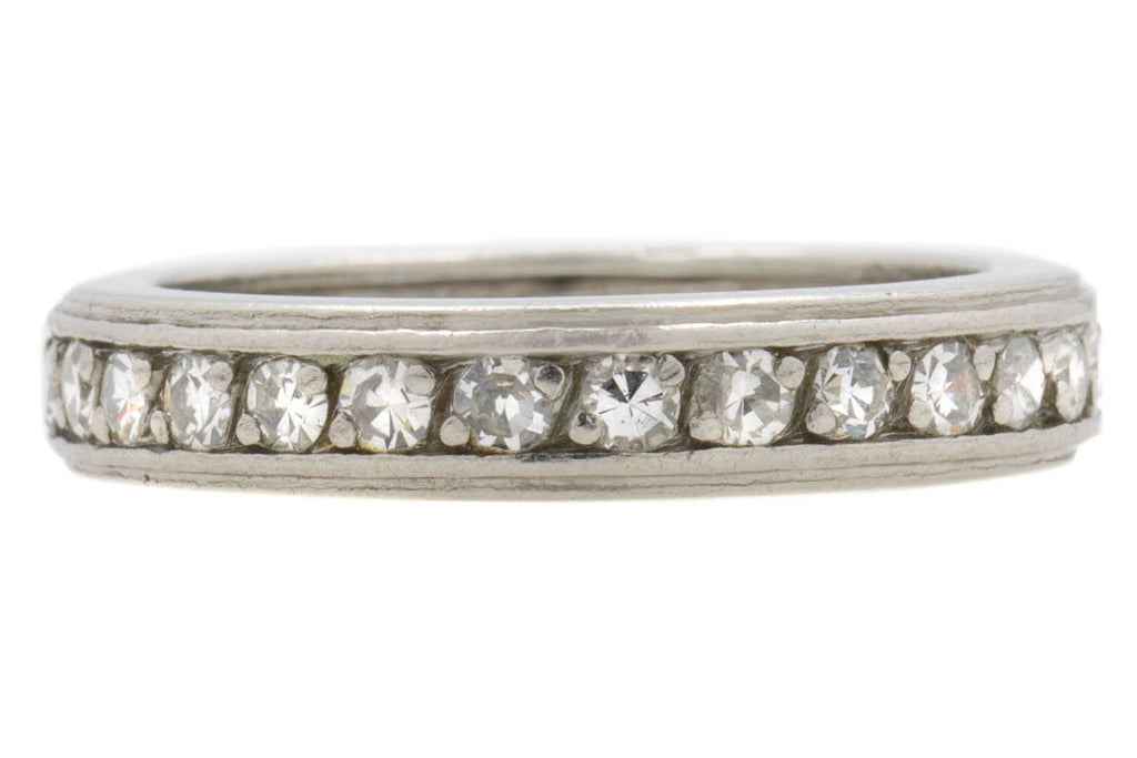 Antique French Platinum Diamond Eternity Ring, 0.70ct (K.5 / 5 & 3/8)