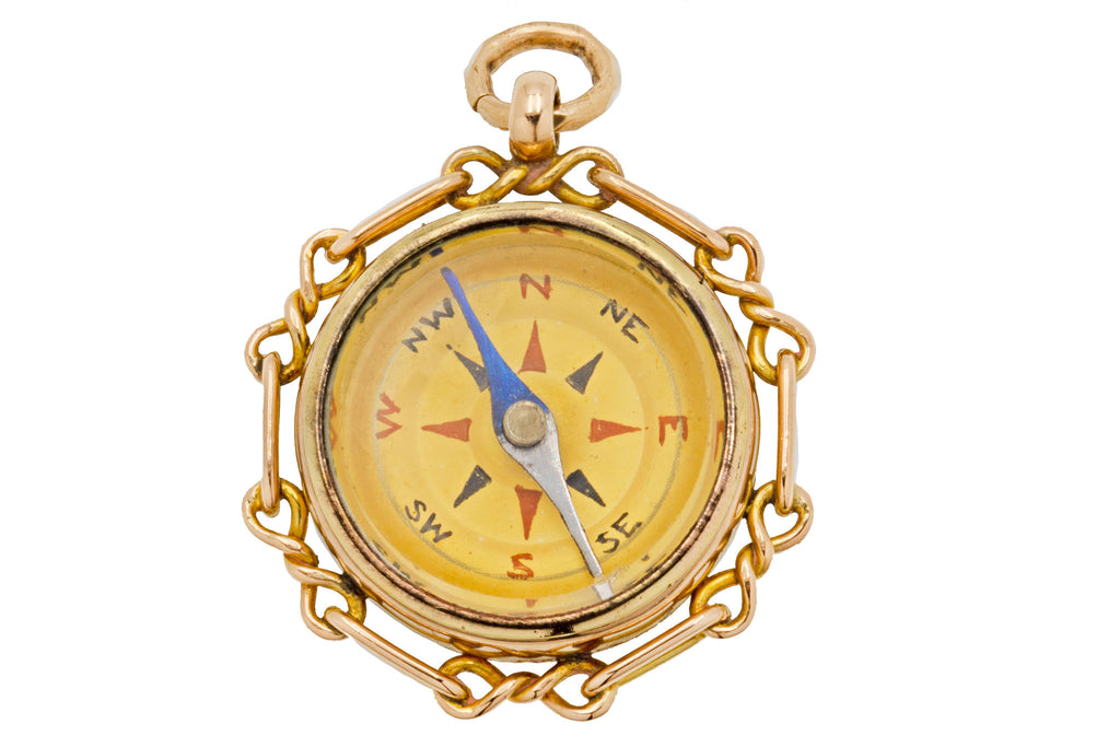 Victorian 9ct Gold Bloodstone Compass