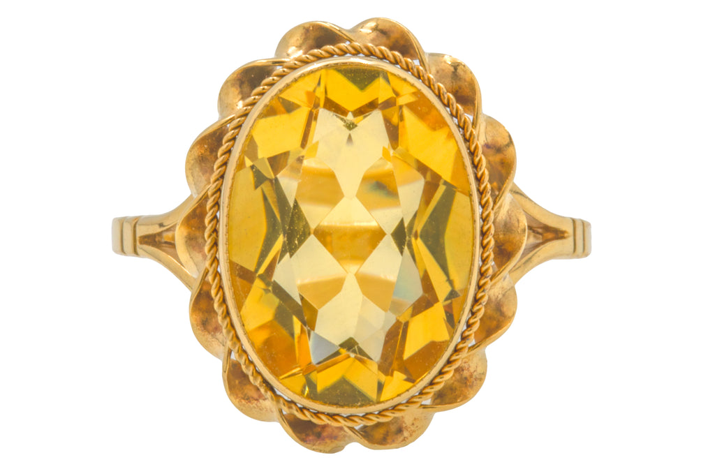 9ct Gold Citrine Cocktail Ring, 3.60ct