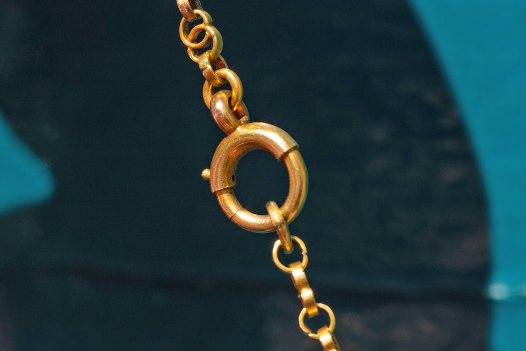 Antique 9ct Gold Moonstone Fringe Necklace, 24.40ct