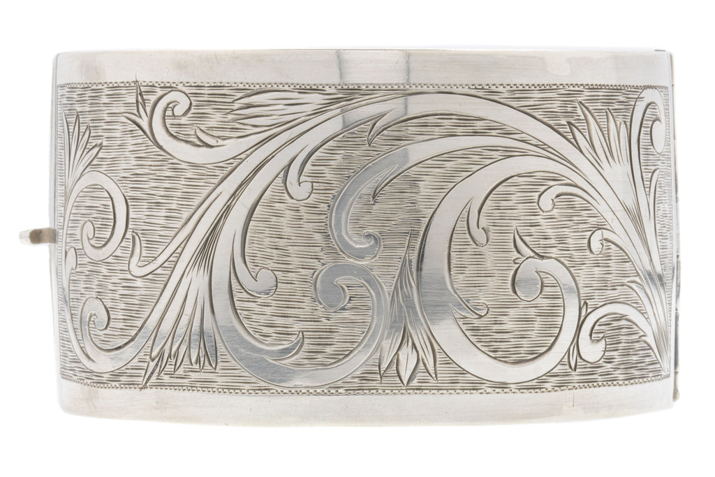 Sterling Silver Engraved Bangle