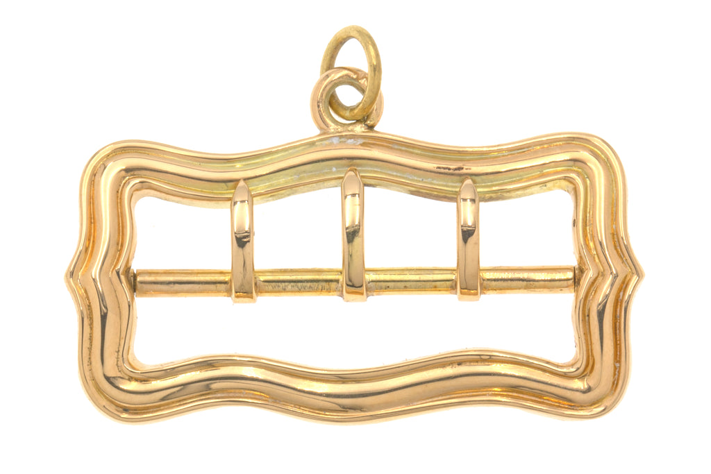 14ct Gold Buckle Charm Holder Pendant