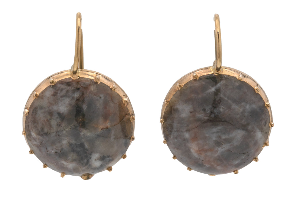 Georgian 9ct Gold Agate Earrings