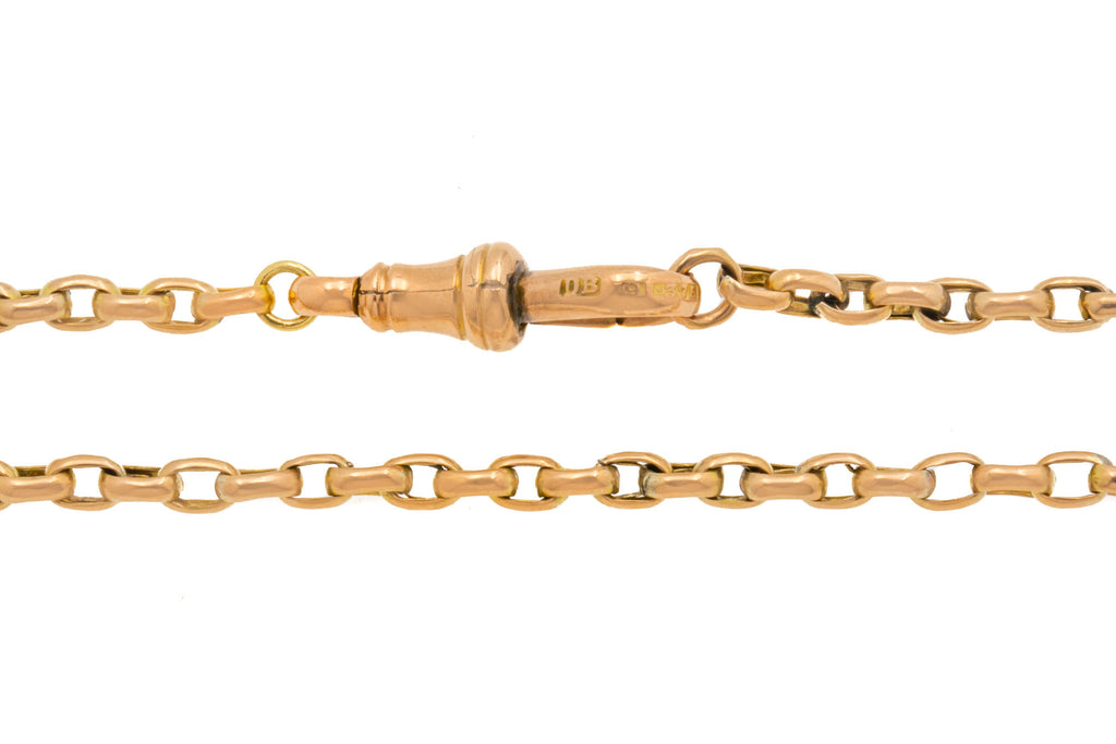 16" 9ct Gold Belcher Chain, Dog-Clip Clasp