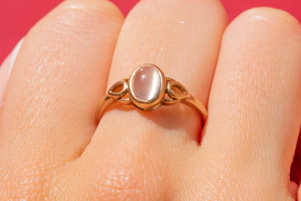 Antique 9ct Gold Moonstone Ring, 0.70ct