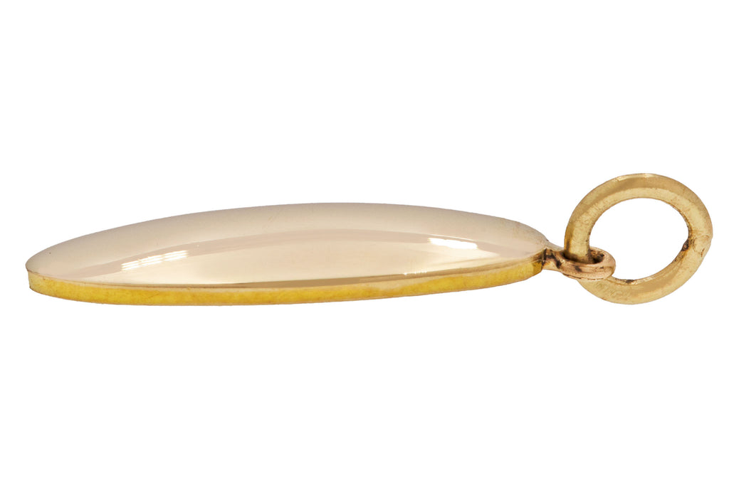 Art Deco 9ct Gold Oval Pendant