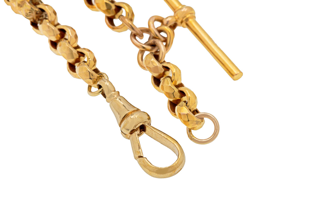 8" Antique 9ct Gold Fancy Link Bracelet, 12.4g