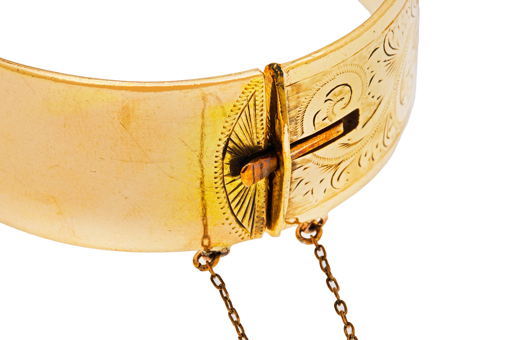9ct Rolled Gold Engraved Bangle