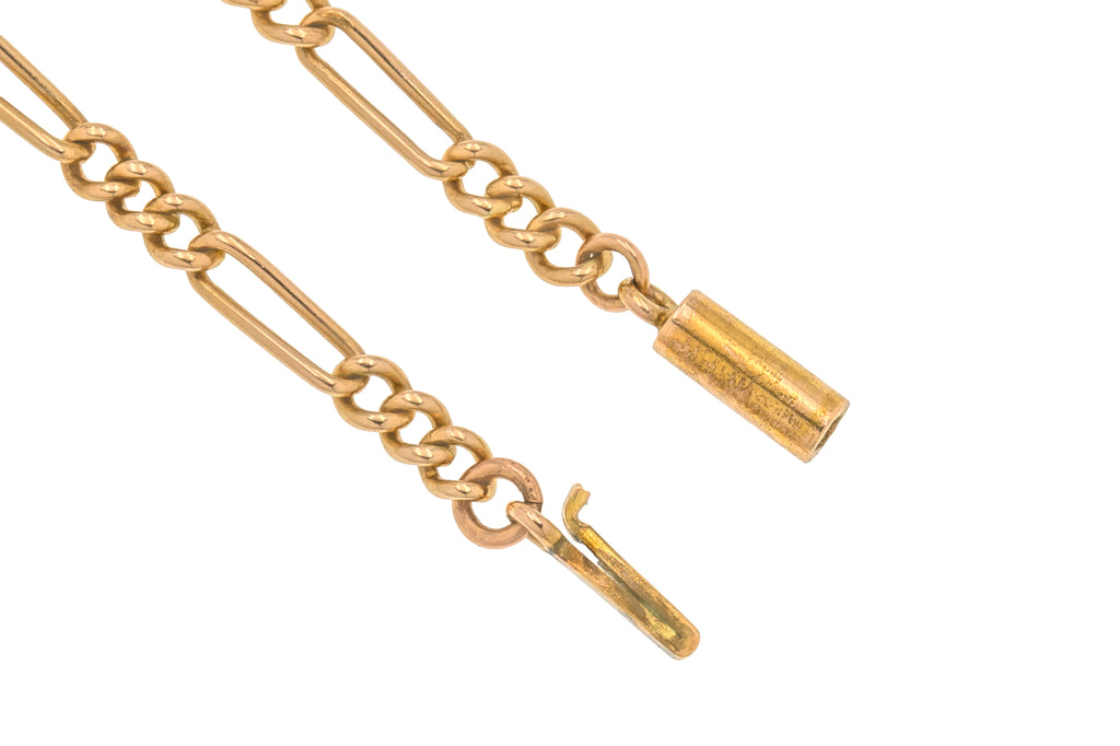 16" Antique 15ct Gold Figaro Chain, 7.7g