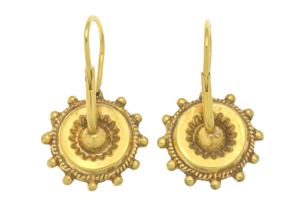 Antique 9ct Gold Etruscan Earrings