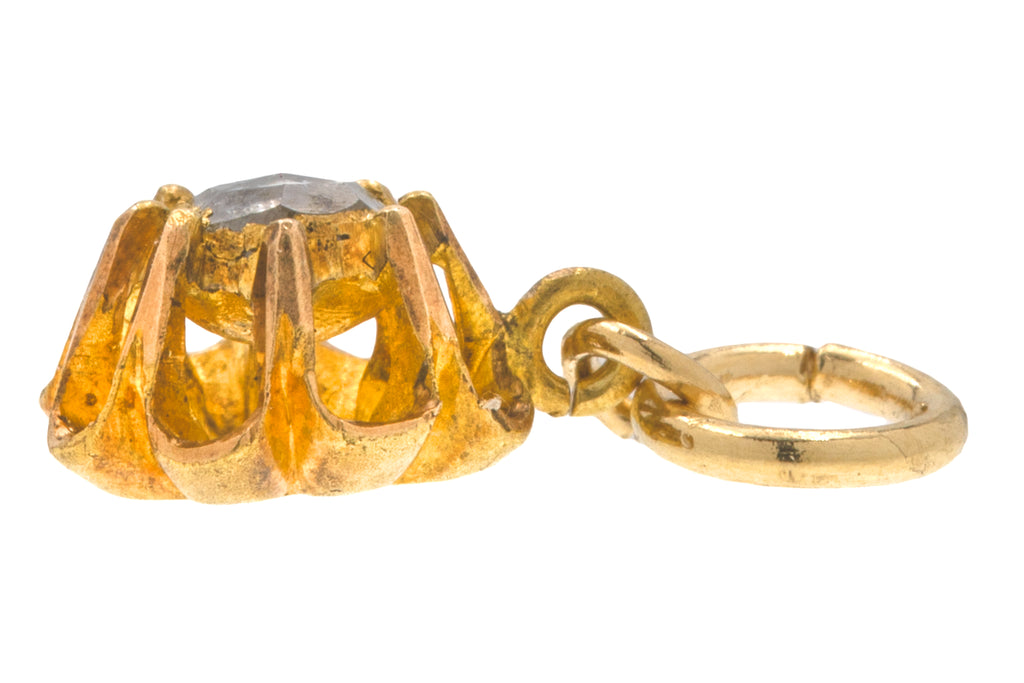 Antique 18ct Gold Rose-Cut Diamond Charm, 0.20ct