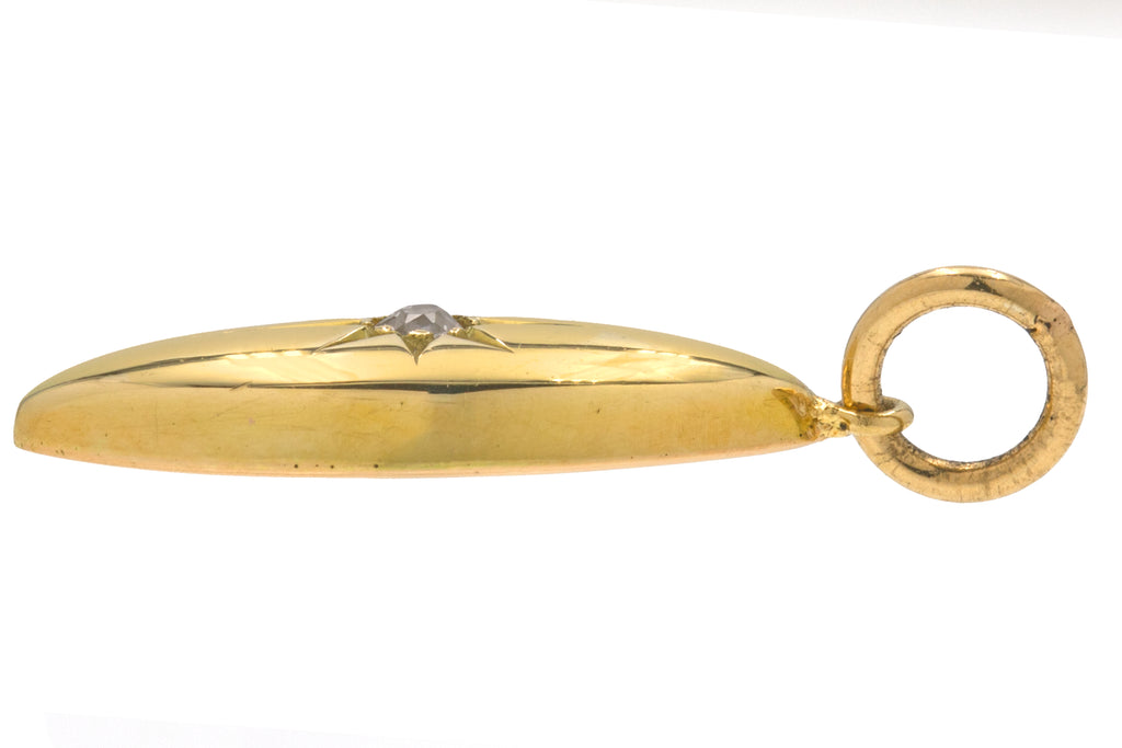 Antique 15ct Gold Diamond Star Lozenge Pendant