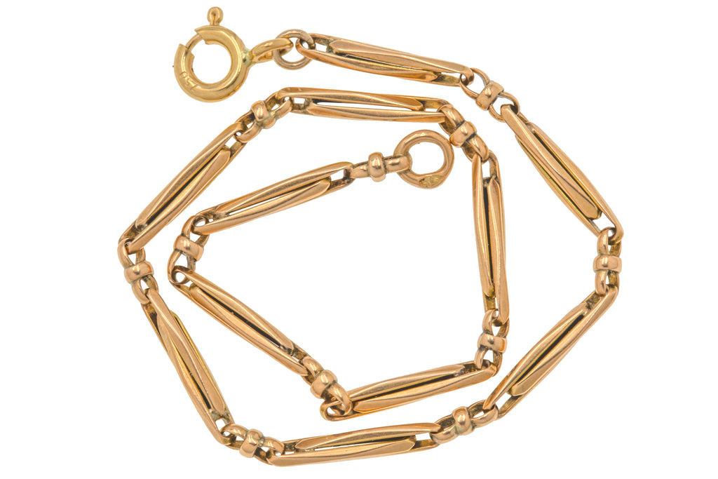 Austro Hungarian 15ct Gold Fancy Link Bracelet, 3.1g