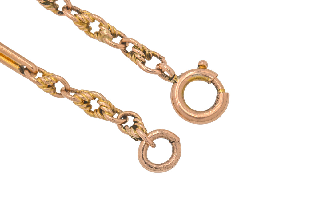 Antique 9ct Gold Lover's Knot Bracelet, with T-Bar
