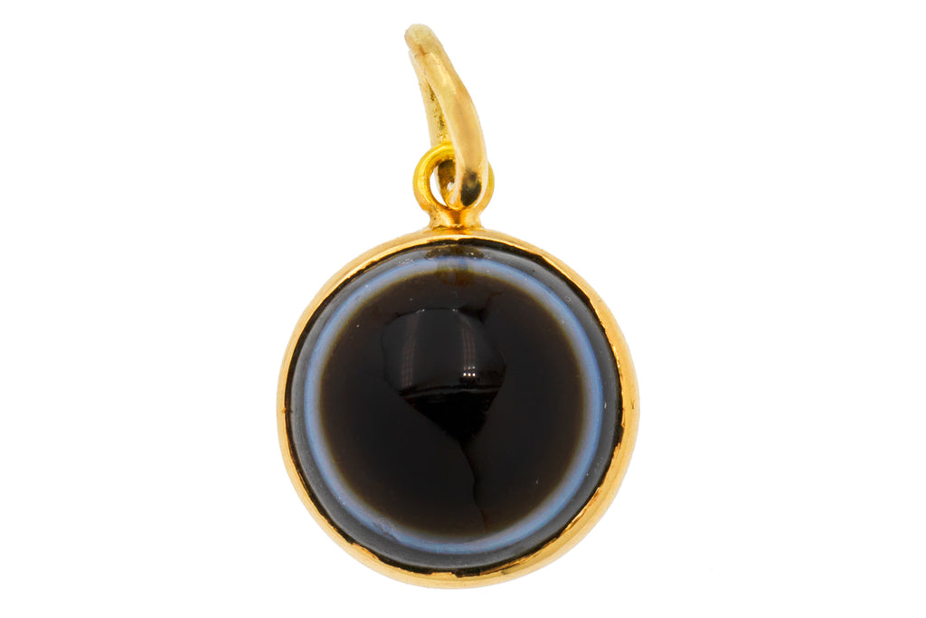 Antique 15ct Gold Banded Agate Charm