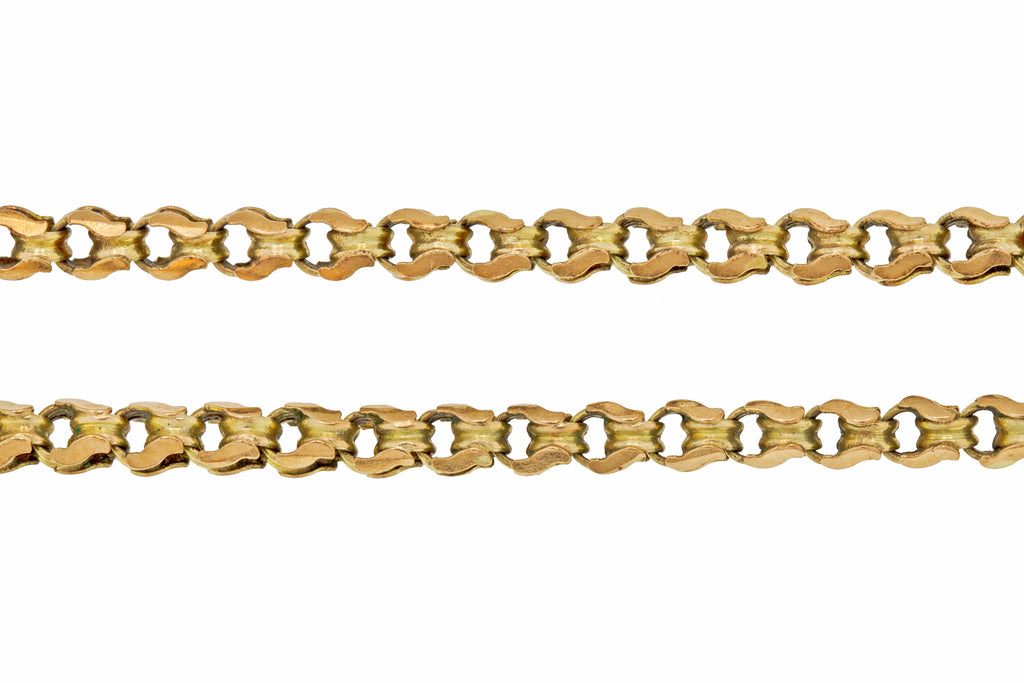 16" Antique 9ct Gold Chain with Dog-Clip, 11.3g