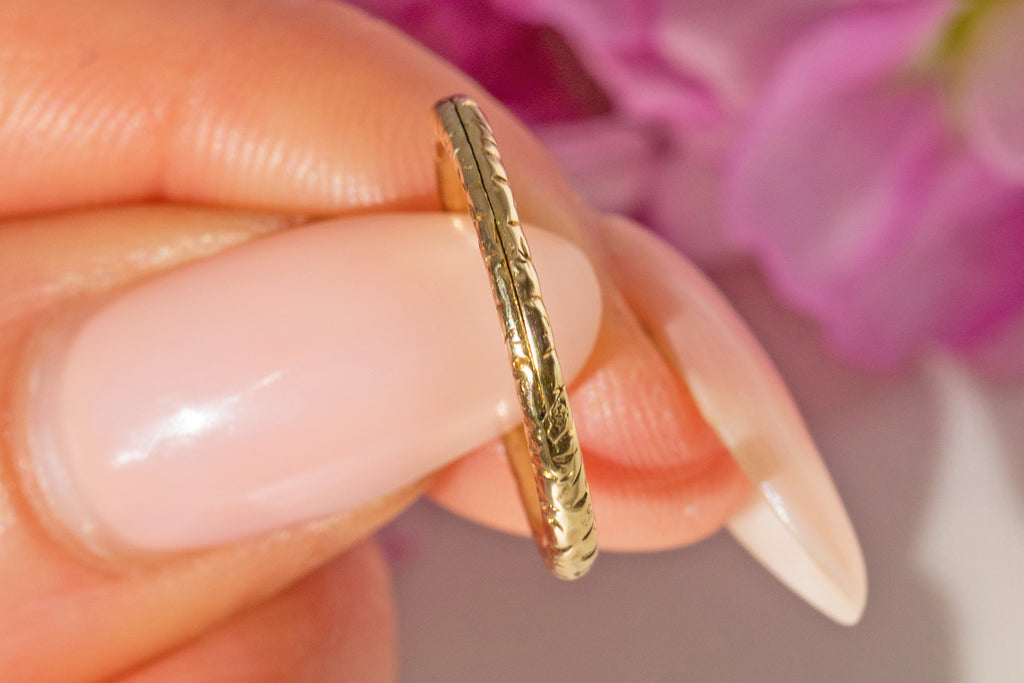 Georgian 15ct Gold Split Ring, 18mm