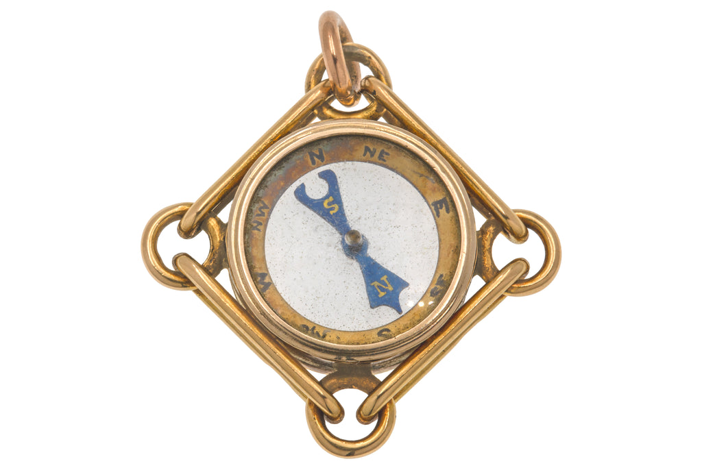 Antique 15ct Gold Compass Pendant