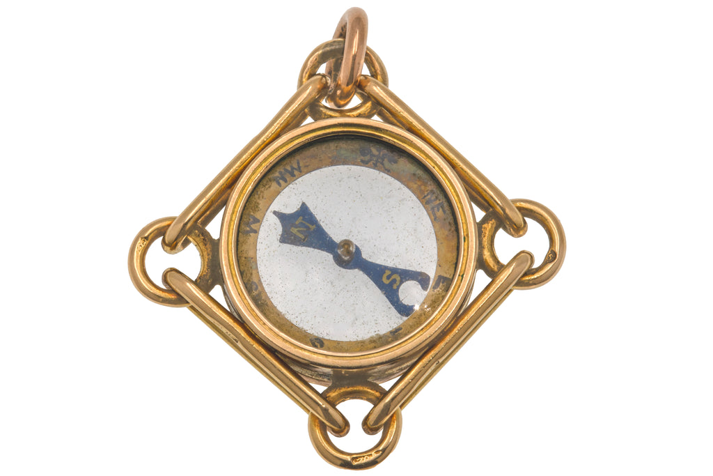 Antique 15ct Gold Compass Pendant