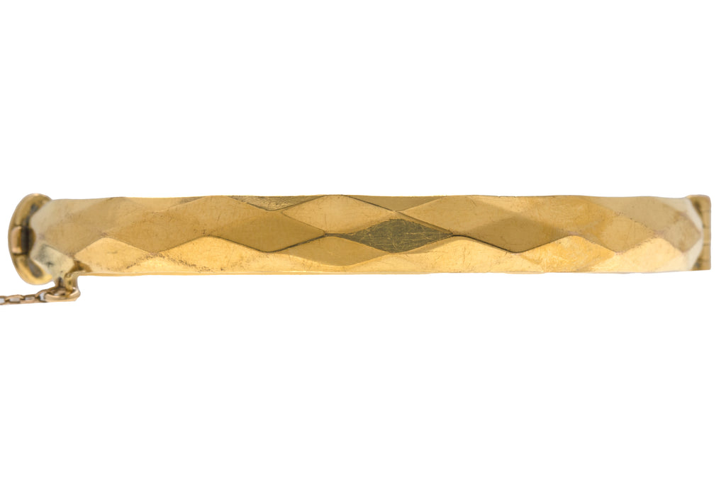 9ct Rolled Gold Faceted Bangle