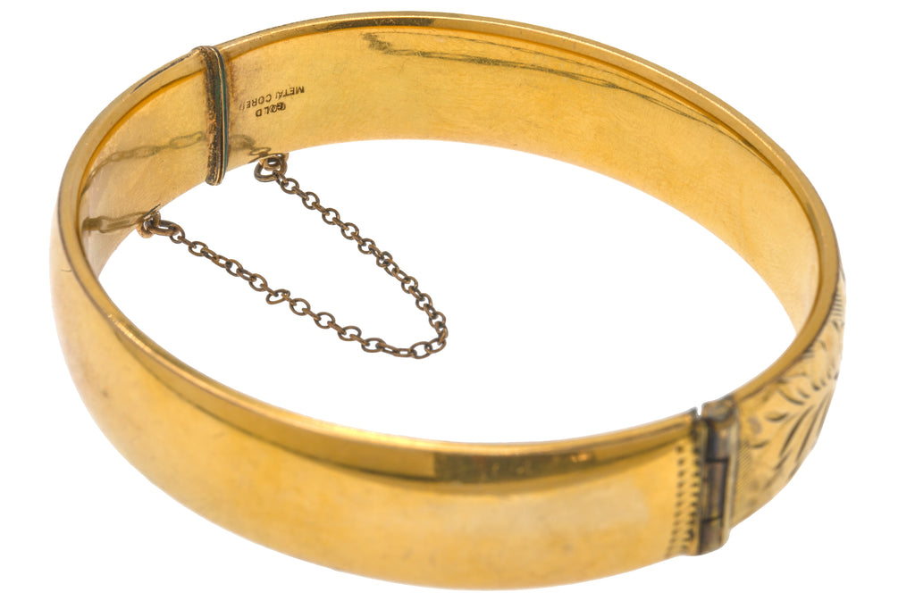9ct Rolled Gold Engraved Bangle