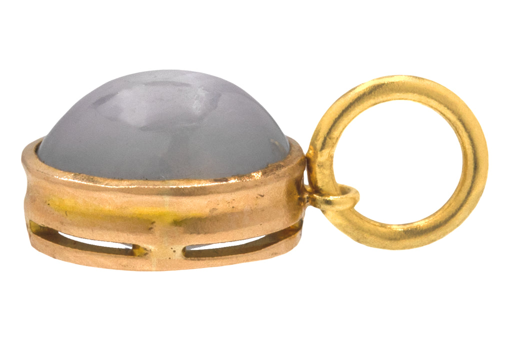 Antique 15ct Gold Bezel-Set Star Sapphire Charm, 2.85ct Sapphire