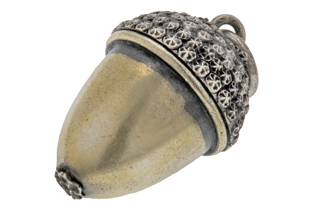 Antique Silver Acorn Charm