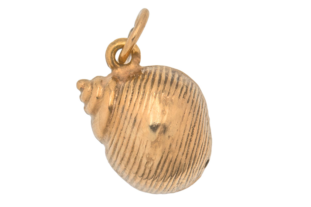 Antique 9ct Gold Pearl Shell Charm