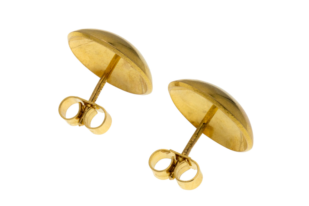 Classic 9ct Gold Button Stud Earrings