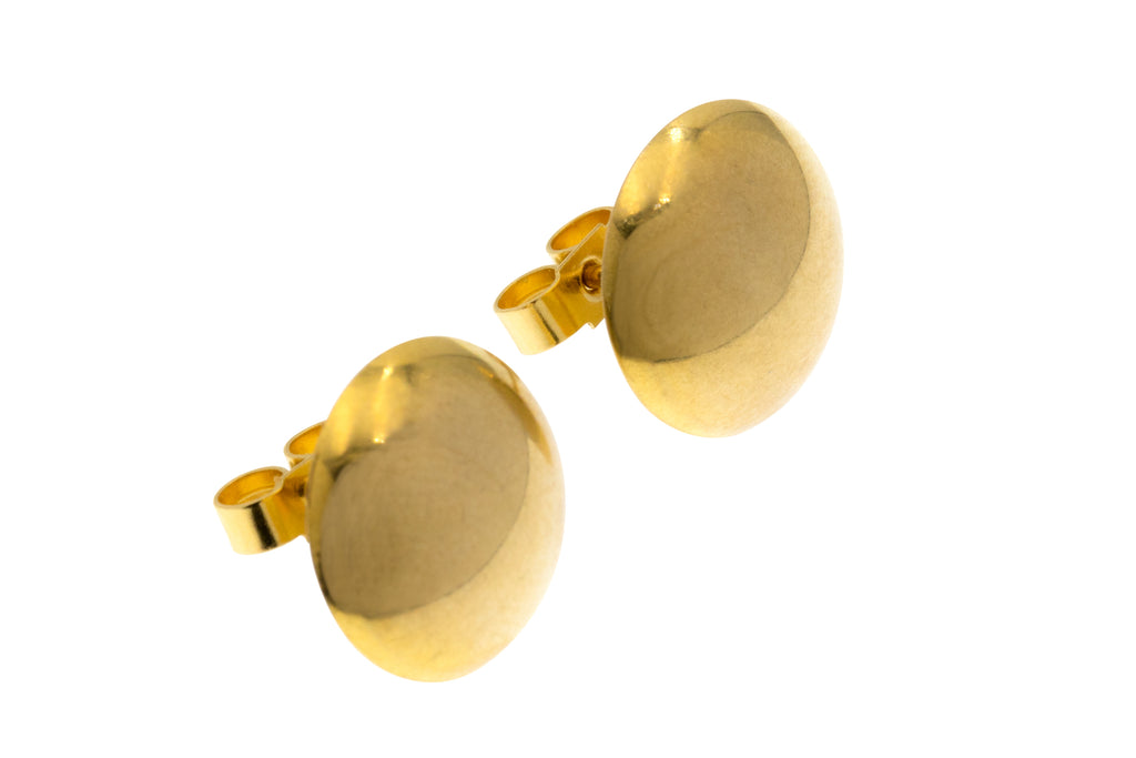 Classic 9ct Gold Button Stud Earrings