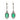 Art Deco Silver Green Paste Marcasite Drop Earrings, 9ct Gold Hooks