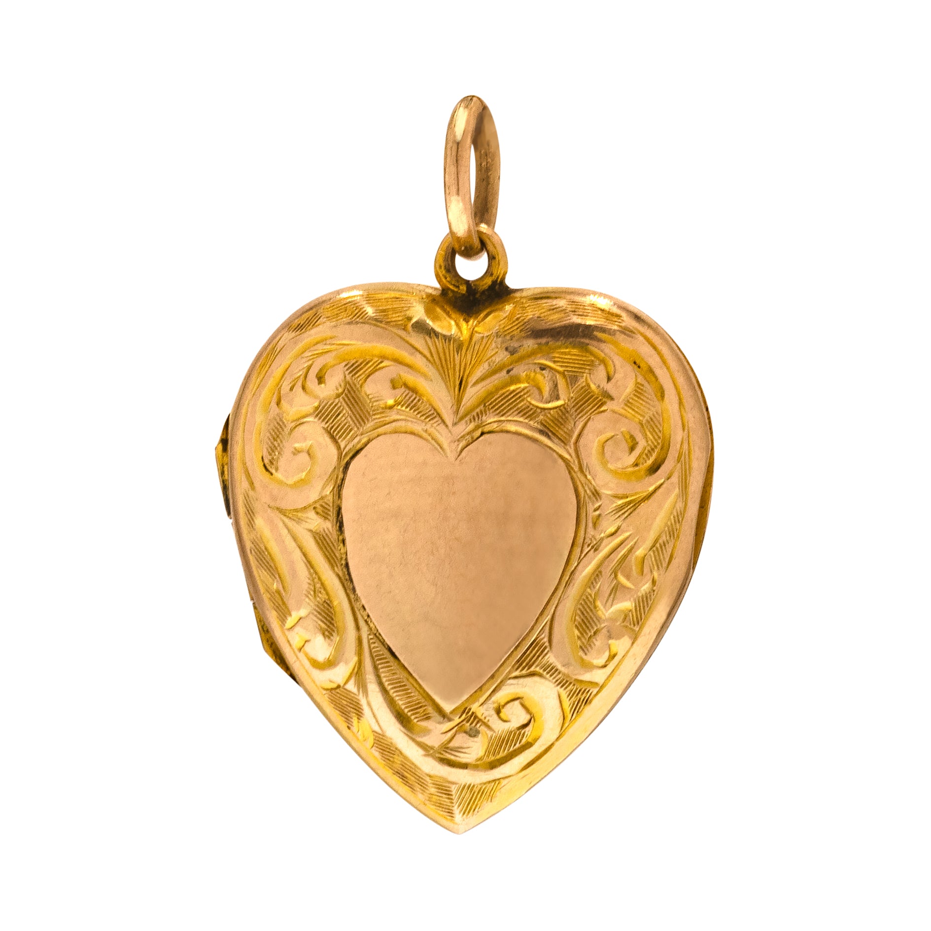 Vintage Gold Heart Locket Edwardian 15 Carat Gold Heart Shaped