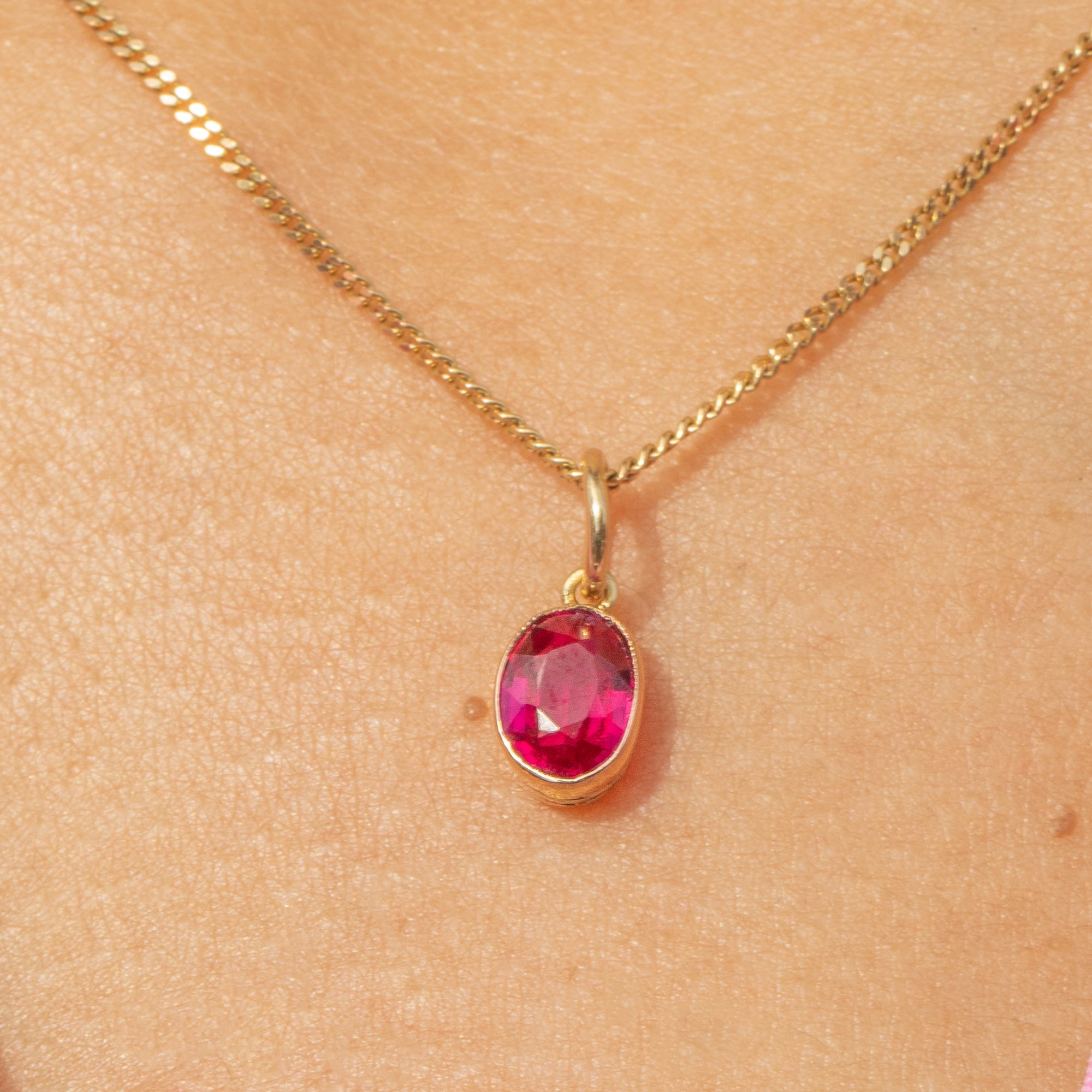 Charming Ruby Antique 18ct Gold Ruby Charm, 1.00ct