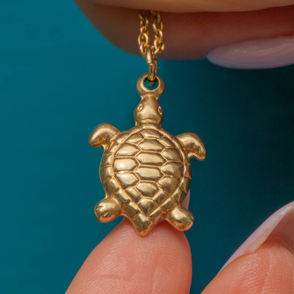 Gold Turtle Stack 14ct Gold Turtle Charm