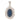 Edwardian French Sapphire Diamond Cluster Pendant, Natural 4.80ct Sapphire