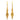 Georgian Pinchbeck Long Drop Earrings, 18ct Gold Hooks