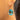 Art Deco Blue Paste Earrings, 9ct Gold Hooks
