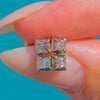 18ct Gold Double Diamond Dangle Drop Stud Earrings, 0.30ct
