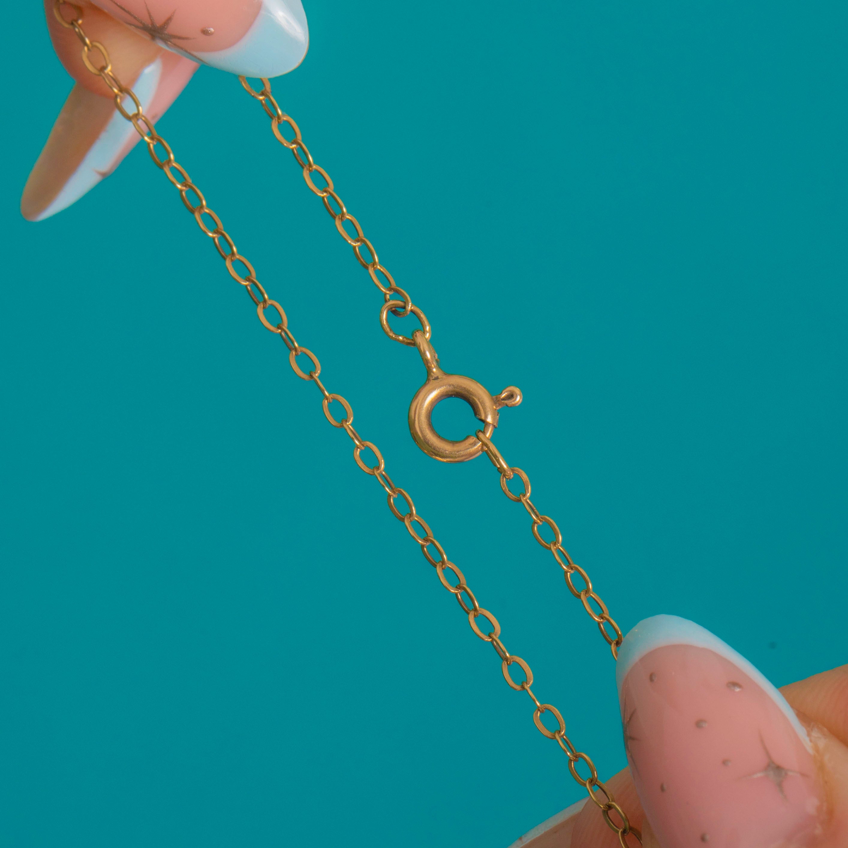 Vintage 9ct Gold Pendant Chain c1940 — 17